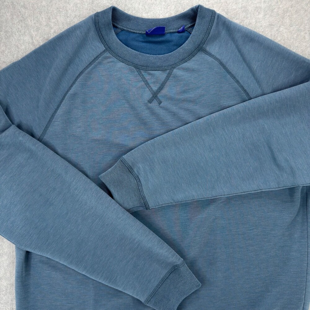 Foot Joy Golf Sweatshirt Mens Medium Blue Crew Neck pullover freecLong Sleeve